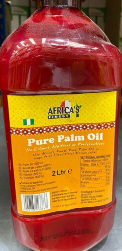 Africa's Palm Oil 2L bottle No colours, additives or preservatives