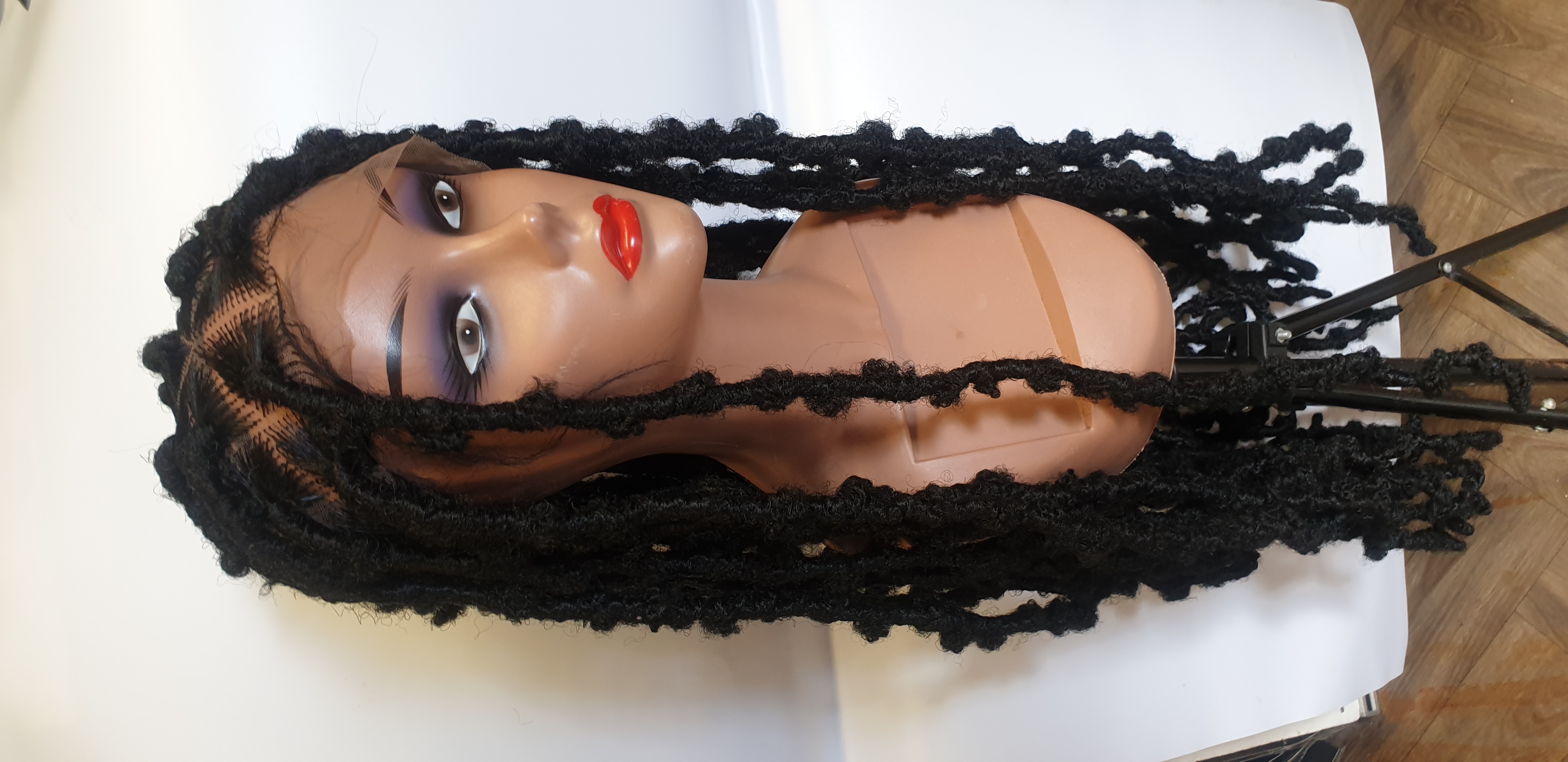 Synthetic Twist Braided Wig Hair 56inches Black Hair
