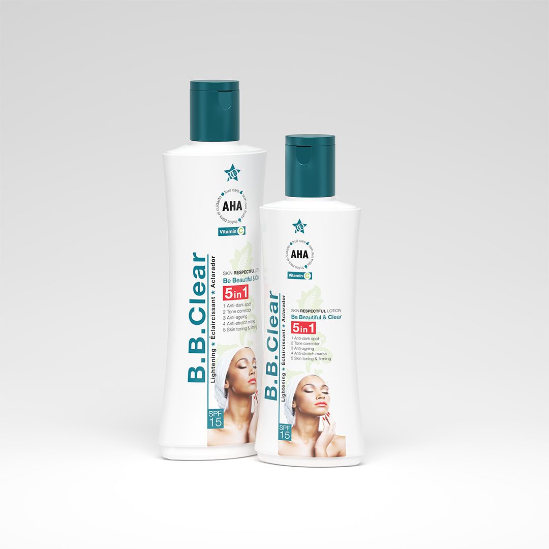BB CLEAR AHA 5 in 1 Brightening Lotion for Face and Body Skin Beautifying Lotion 300ML Unifying Skin Lightning